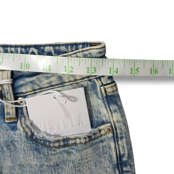 NWT Pistola Aline High-Rise Acid Wash Raw Hem Skinny Crop Jeans Sz. 26x25 June - Picture 8 of 12